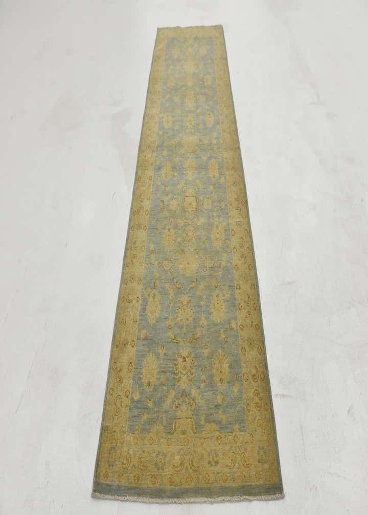 2' 11 x 9' 3 Hand Knotted Peshawar Ziegler Runner Rug