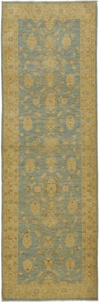 2' 11 x 9' 3 Hand Knotted Peshawar Ziegler Runner Rug