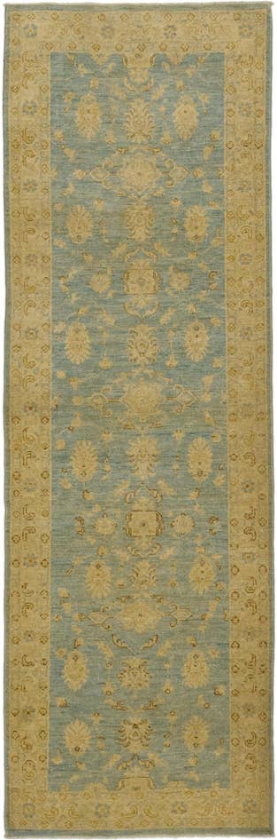 Detail image of 2' 11 x 9' 3 Hand Knotted Peshawar Ziegler Runner Rug