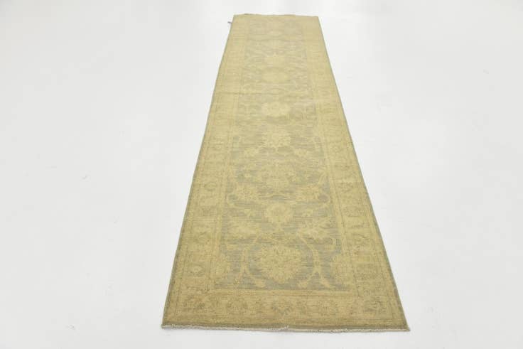 Detail image of 2' 10 x 11' Hand Knotted Peshawar Ziegler Runner Rug