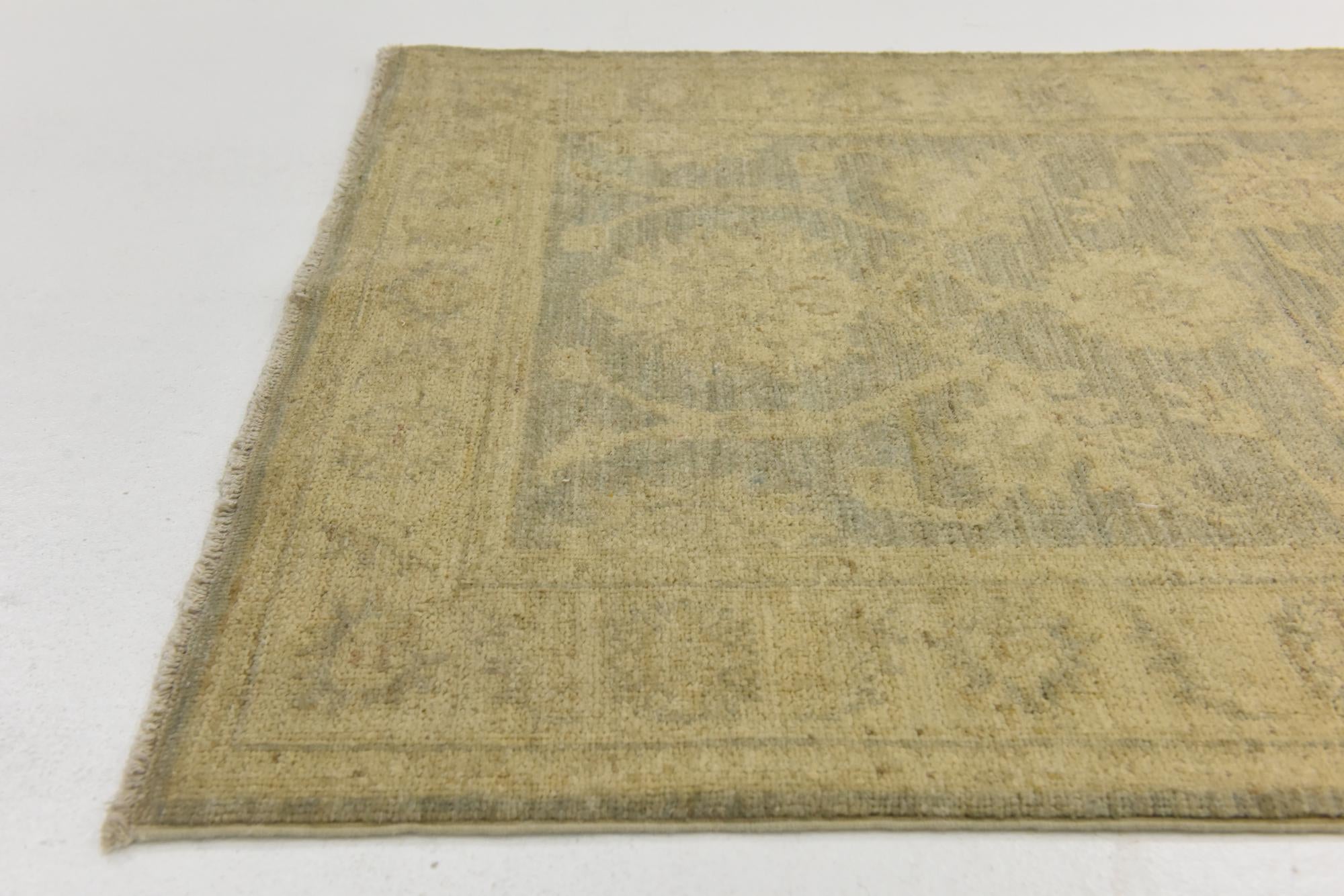 2' 10 x 11' Hand Knotted Peshawar Ziegler Runner Rug