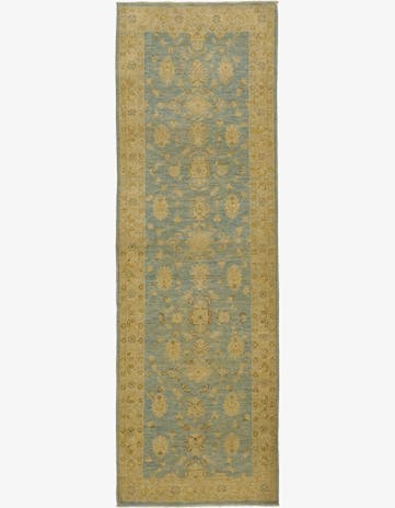 2' 11 x 9' 3 Hand Knotted Peshawar Ziegler Runner Rug