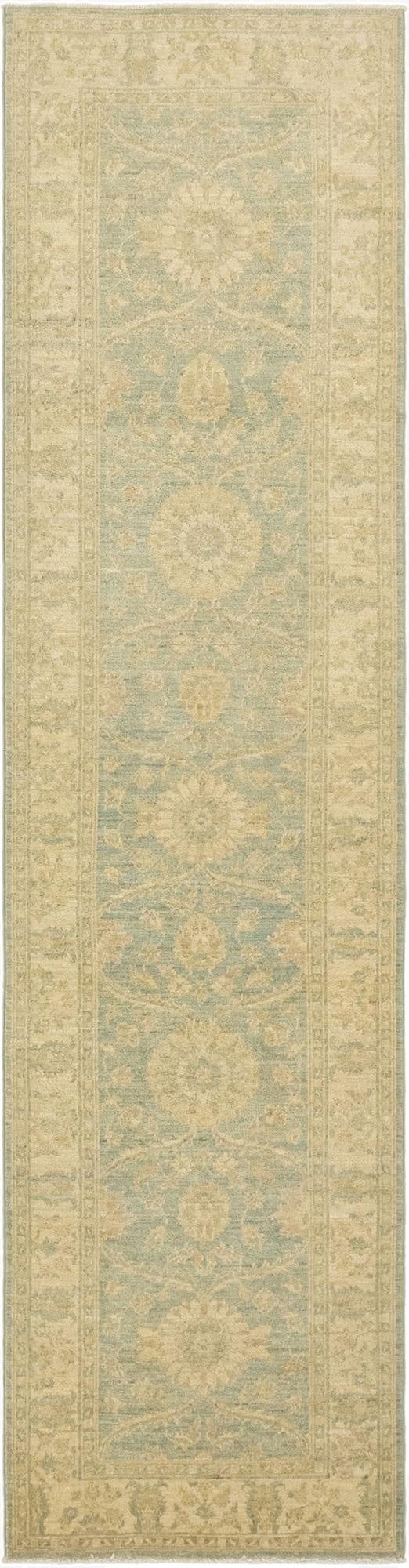 2' 6 x 10' 4  Hand Knotted Peshawar Ziegler Runner Rug