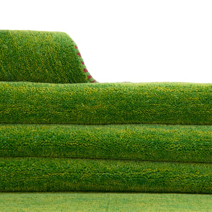 Detail image of 2' 7 x 9' 10 Hand Knotted Solid Gabbeh Wool Runner Rug