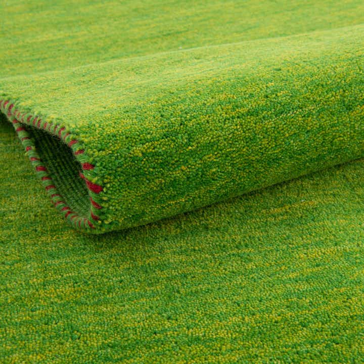 2' 7 x 9' 10 Hand Knotted Solid Gabbeh Wool Runner Rug