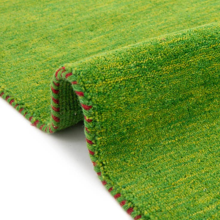 Detail image of 2' 7 x 9' 10 Hand Knotted Solid Gabbeh Wool Runner Rug