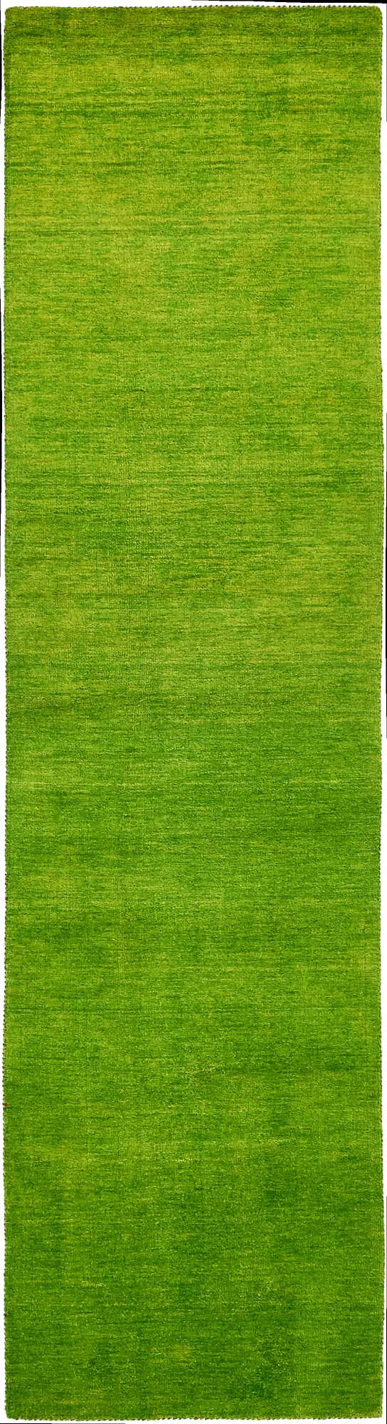 2' 7 x 11' 6 Hand Knotted Solid Gabbeh Wool Runner Rug
