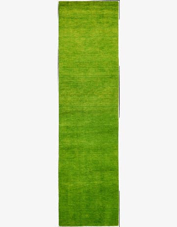 2' 7 x 11' 6 Hand Knotted Solid Gabbeh Wool Runner Rug