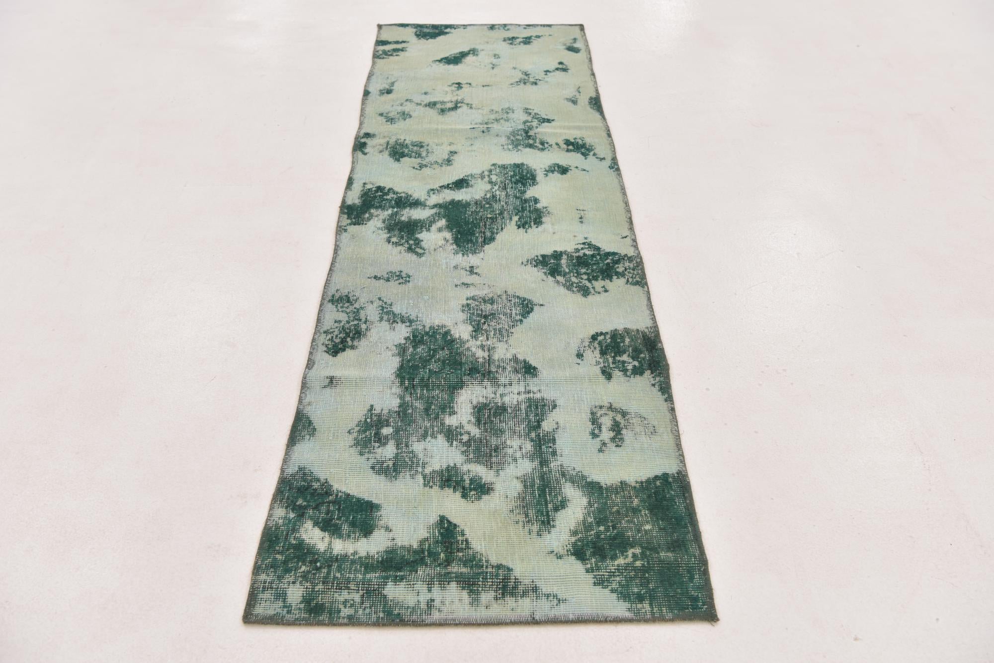 70cm x 235cm Hand Knotted Ultra Vintage Persian Wool Runner Rug