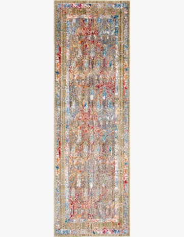 Light Green Williamsburg Runner Rug