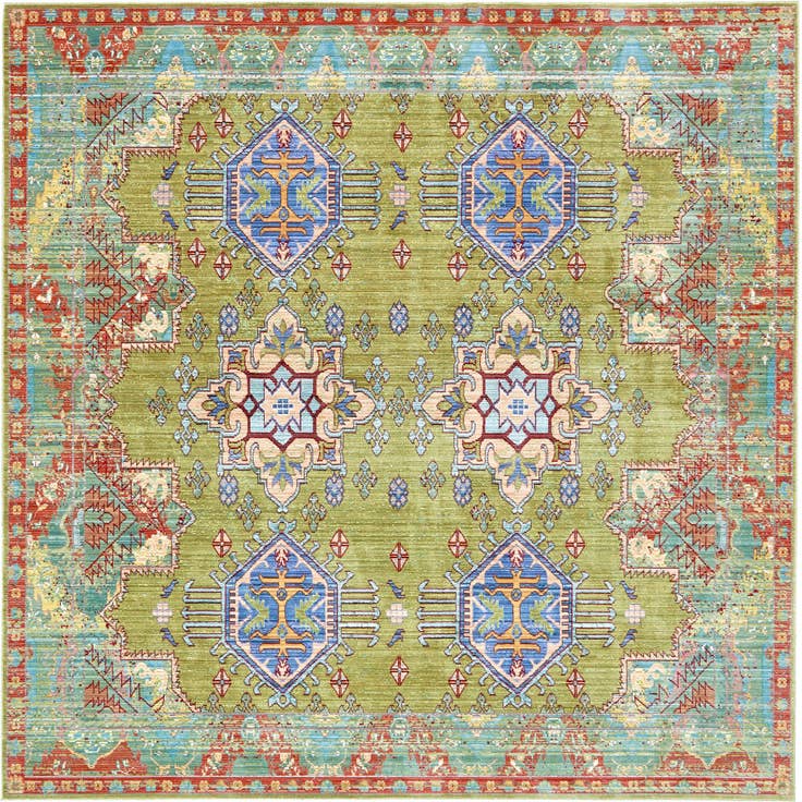 Detail image of 8' x 8' Aqua Square Rug