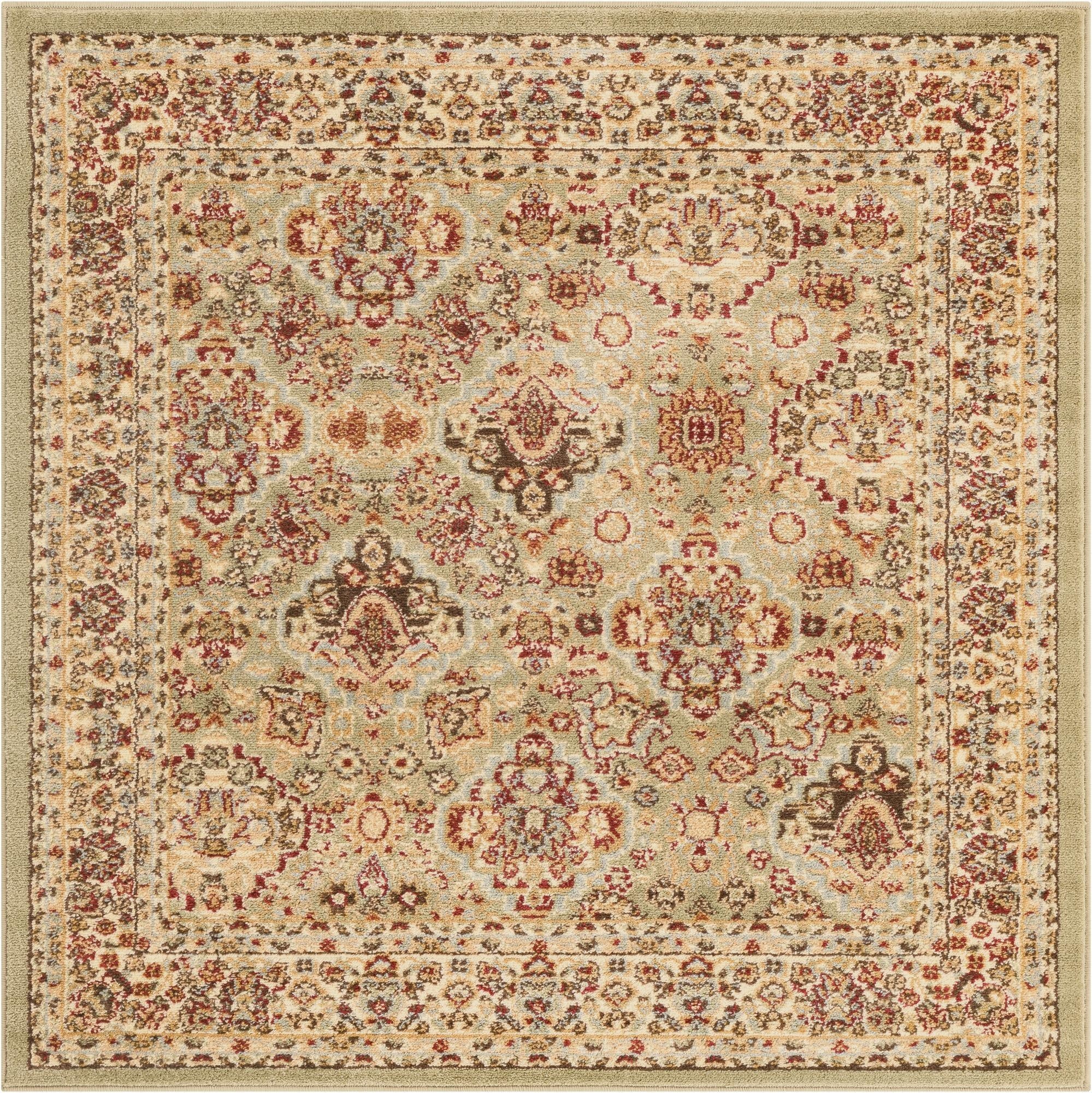 Primary image 4' x 4' Classic Agra Square Rug