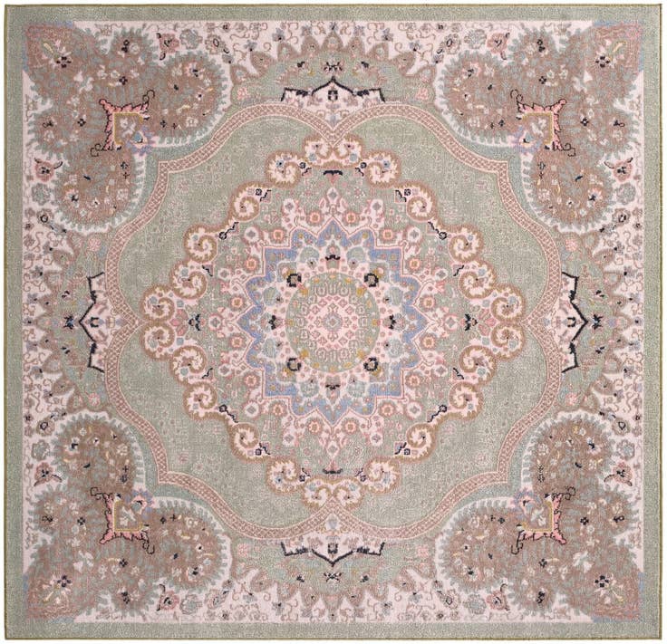 Detail image of 7' 10 x 7' 10 Kamala Washable Square Rug