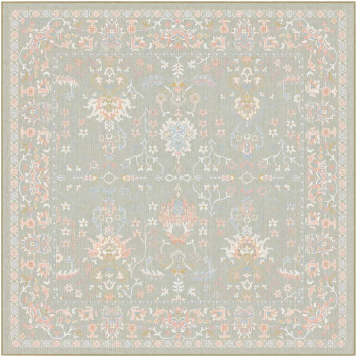Detail image of 7' 10 x 7' 10 Kamala Washable Square Rug