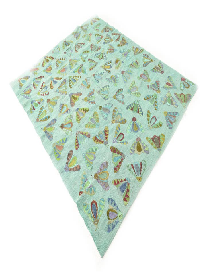 Detail image of 5' 7 x 6' 10  Hand Woven Kilim Suzani Wool Square Rug