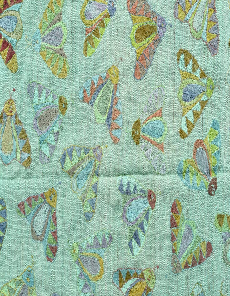 Detail image of 5' 7 x 6' 10  Hand Woven Kilim Suzani Wool Square Rug