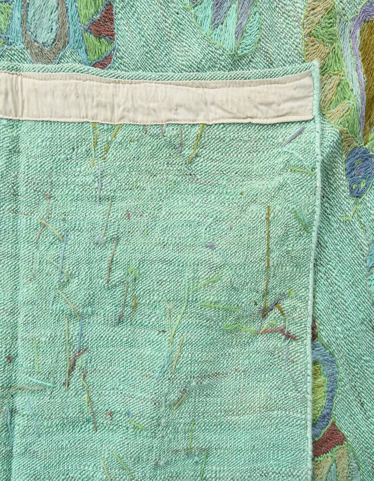 Detail image of 5' 7 x 6' 10  Hand Woven Kilim Suzani Wool Square Rug