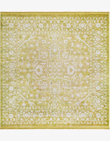 Light Green Modern Classical Square Rug