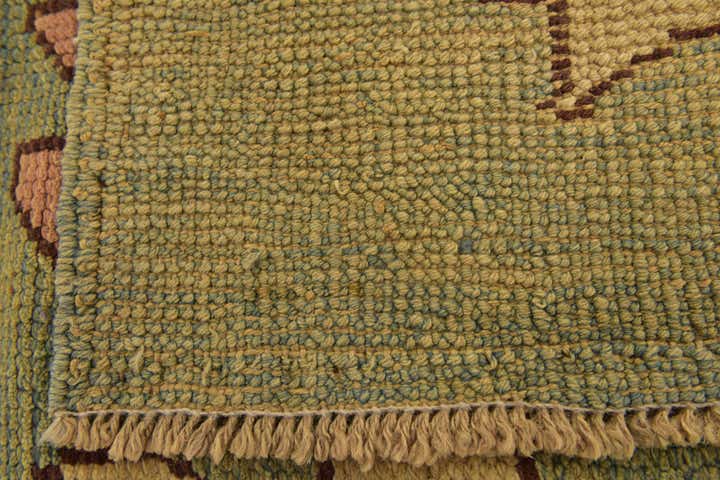 4' 4 x 5' Hand Knotted Oushak Wool Square Rug