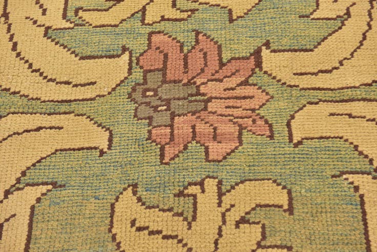 Detail image of 4' 4 x 5' Hand Knotted Oushak Wool Square Rug