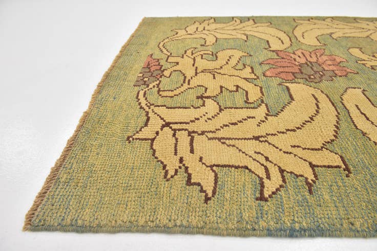 Detail image of 4' 4 x 5' Hand Knotted Oushak Wool Square Rug
