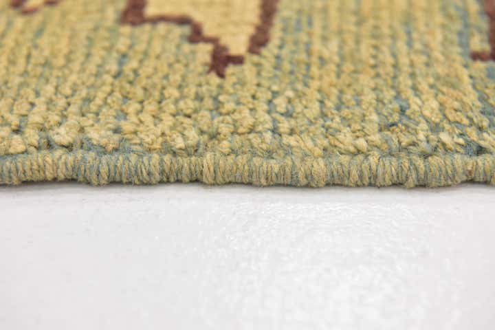4' 4 x 5' Hand Knotted Oushak Wool Square Rug