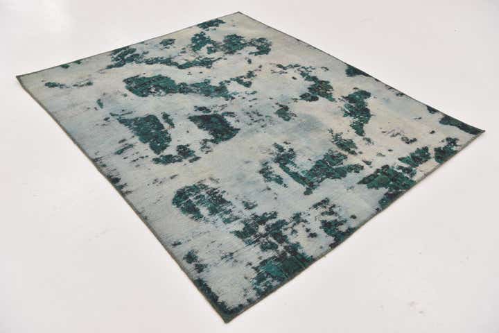 5' x 6' Hand Knotted Ultra Vintage Persian Wool Square Rug