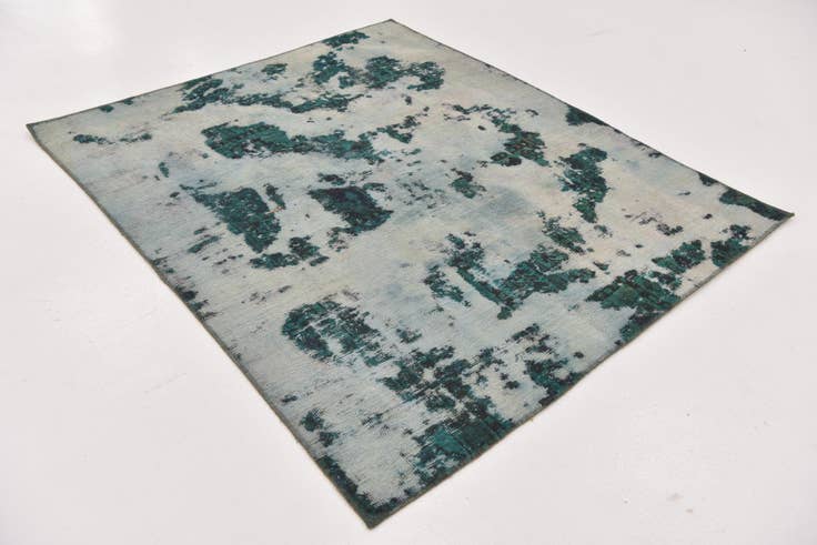 Detail image of 5' x 6' Hand Knotted Ultra Vintage Persian Wool Square Rug
