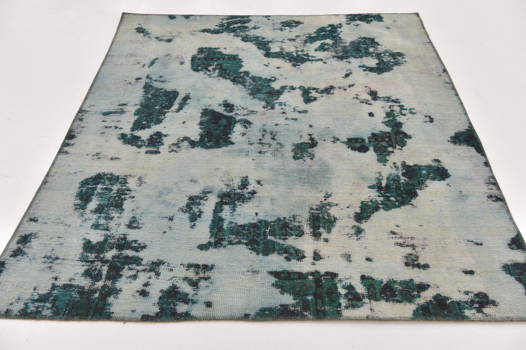 5' x 6' Hand Knotted Ultra Vintage Persian Wool Square Rug
