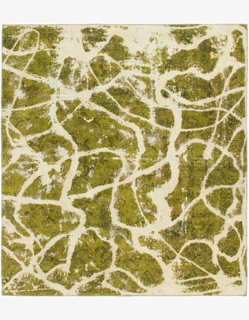 7' 6 x 8' 3 Hand Knotted Ultra Vintage Persian Wool Square Rug