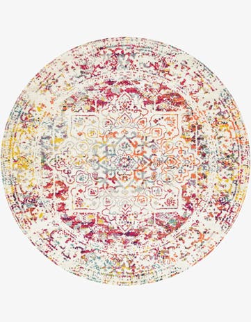 Light Multi Arlington Round Rug