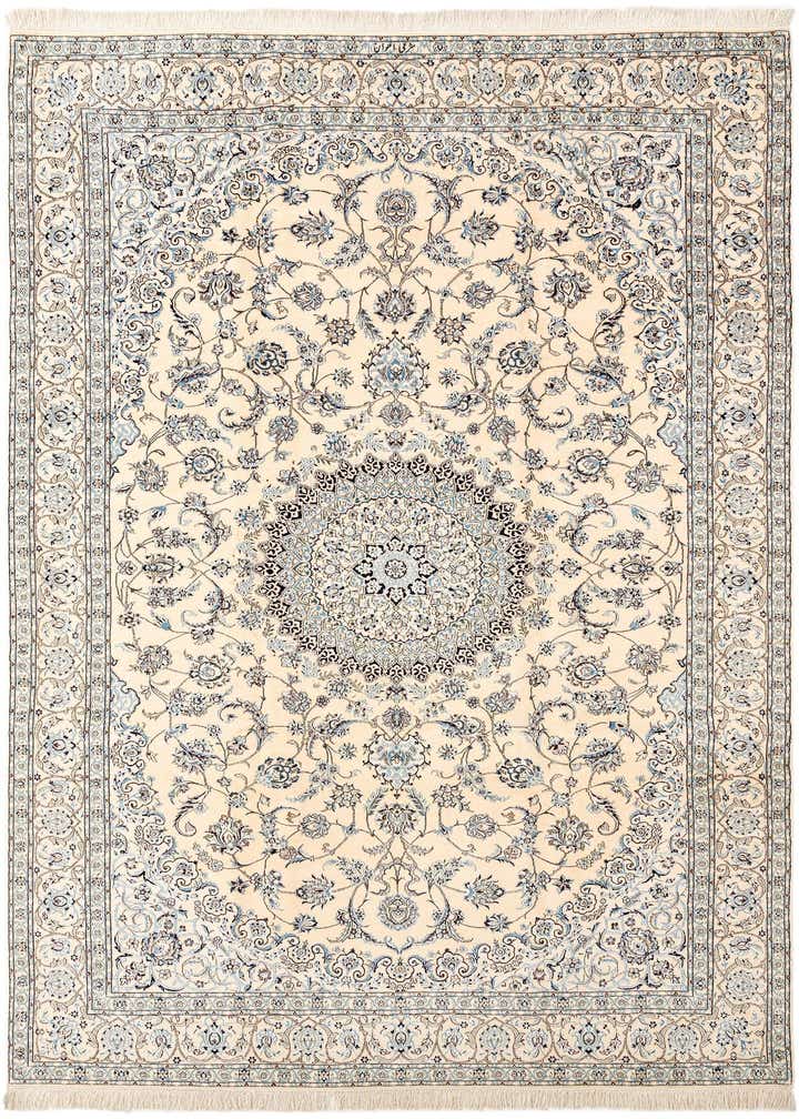 6' 8 x 10' 6 Hand Knotted Nain Rug