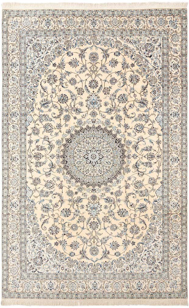 6' 8 x 10' 6 Hand Knotted Nain Rug