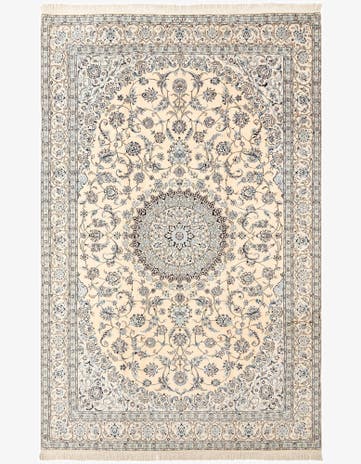 6' 8 x 10' 6 Hand Knotted Nain Rug