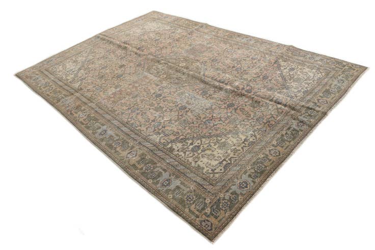Detail image of 6' 7 x 9' 4 Hand Knotted Ultra Vintage Persian Wool Rug
