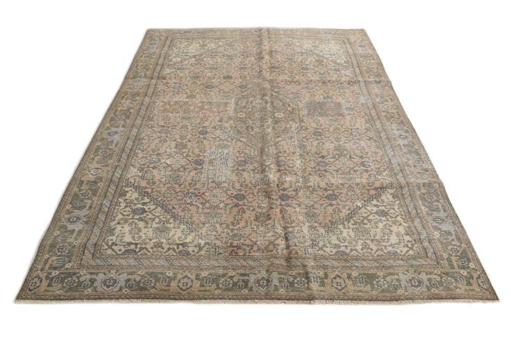 Detail image of 6' 7 x 9' 4 Hand Knotted Ultra Vintage Persian Wool Rug