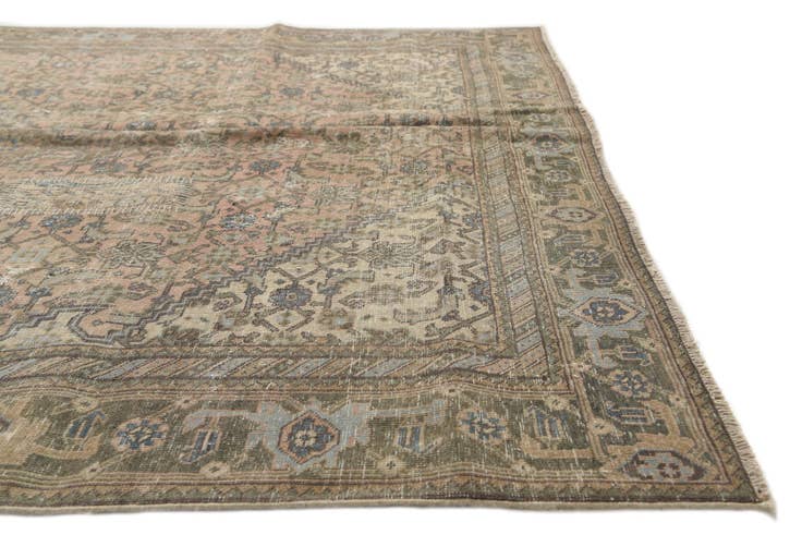 Detail image of 6' 7 x 9' 4 Hand Knotted Ultra Vintage Persian Wool Rug