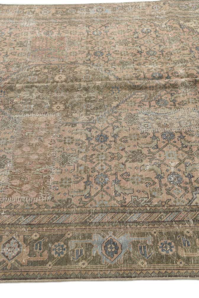 6' 7 x 9' 4 Hand Knotted Ultra Vintage Persian Wool Rug