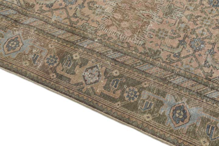 6' 7 x 9' 4 Hand Knotted Ultra Vintage Persian Wool Rug