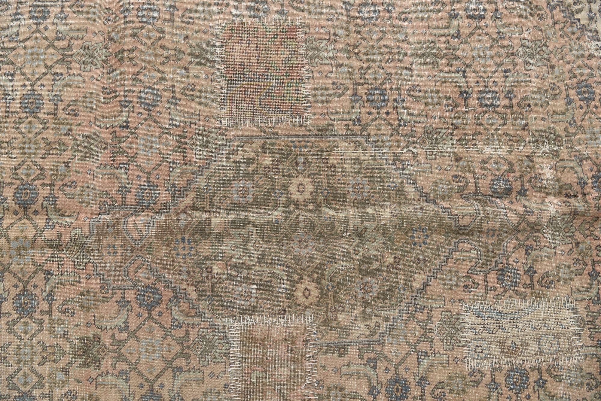6' 7 x 9' 4 Hand Knotted Ultra Vintage Persian Wool Rug