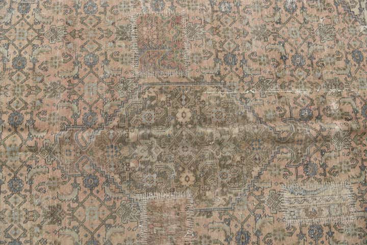 6' 7 x 9' 4 Hand Knotted Ultra Vintage Persian Wool Rug