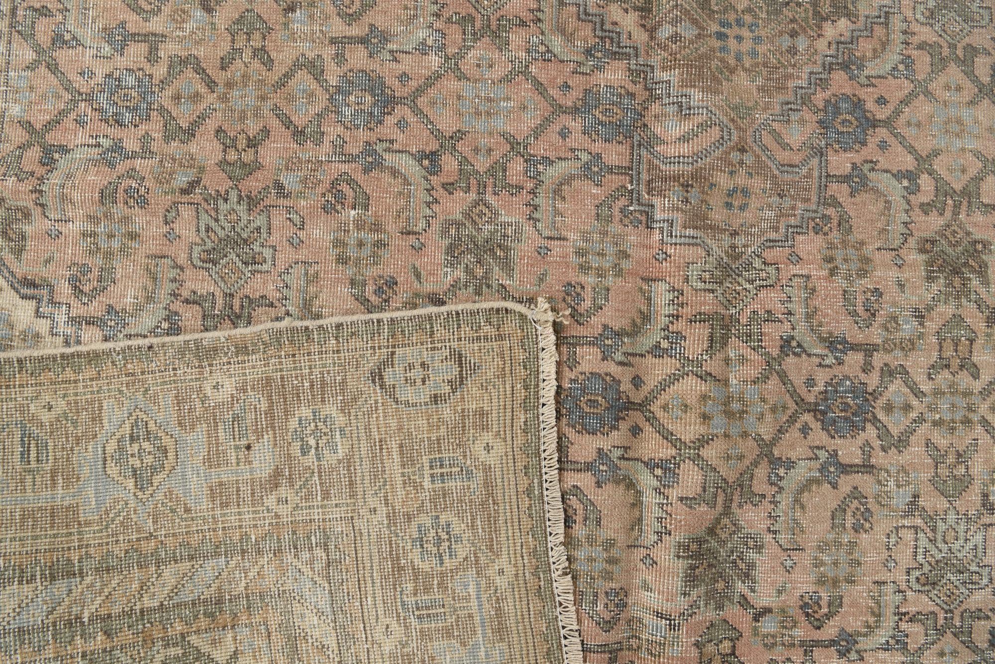 6' 7 x 9' 4 Hand Knotted Ultra Vintage Persian Wool Rug