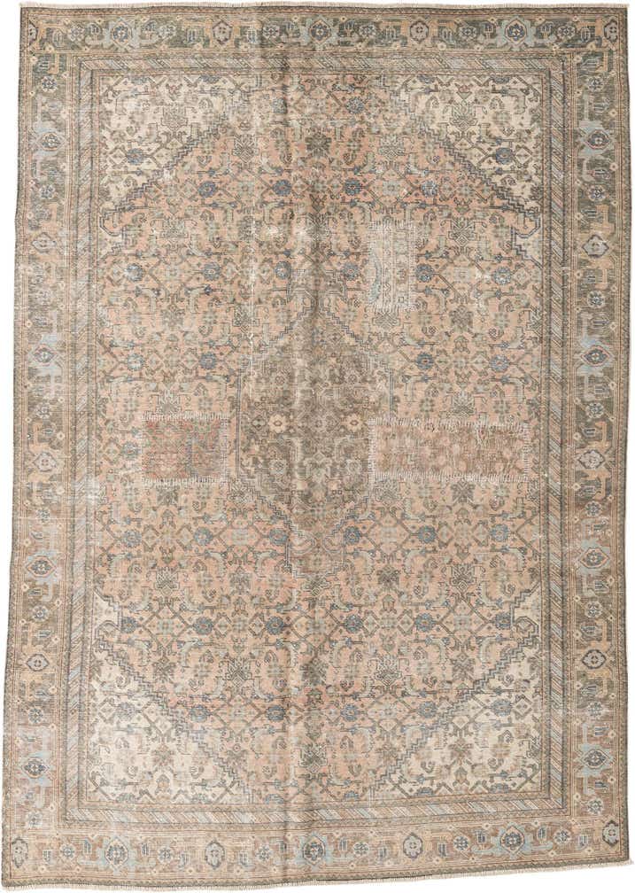 6' 7 x 9' 4 Hand Knotted Ultra Vintage Persian Wool Rug