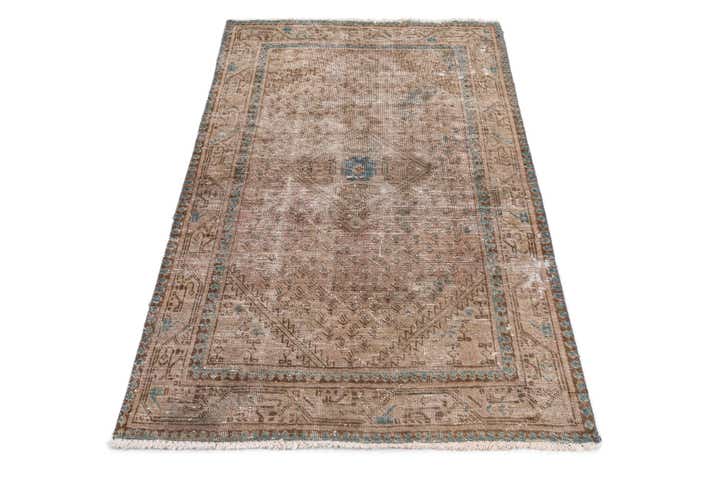 3' 3 x 5' 1 Hand Knotted Ultra Vintage Persian Wool Rug