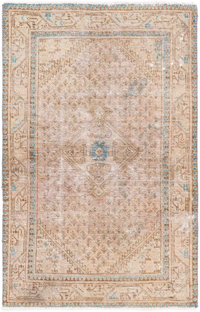3' 3 x 5' 1 Hand Knotted Ultra Vintage Persian Wool Rug