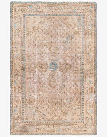 3' 3 x 5' 1 Hand Knotted Ultra Vintage Persian Wool Rug