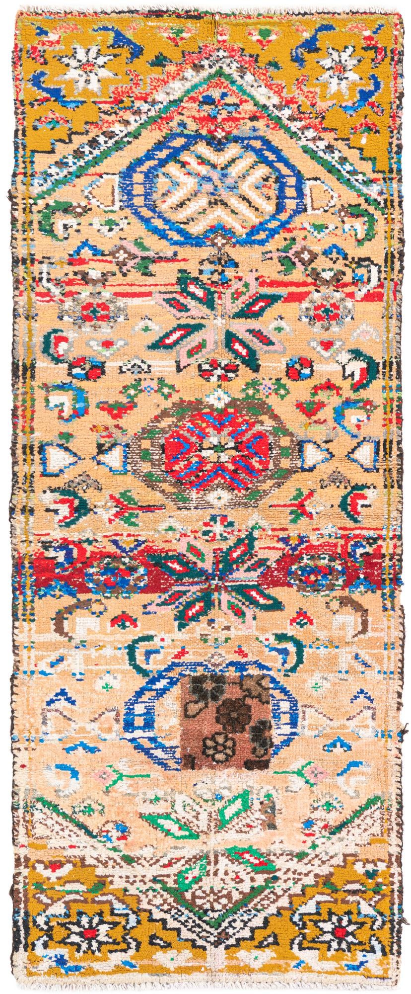 2' 2 x 5' 3 Hand Knotted Ultra Vintage Persian Wool Runner Rug