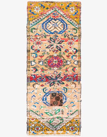 2' 2 x 5' 3 Hand Knotted Ultra Vintage Persian Wool Runner Rug