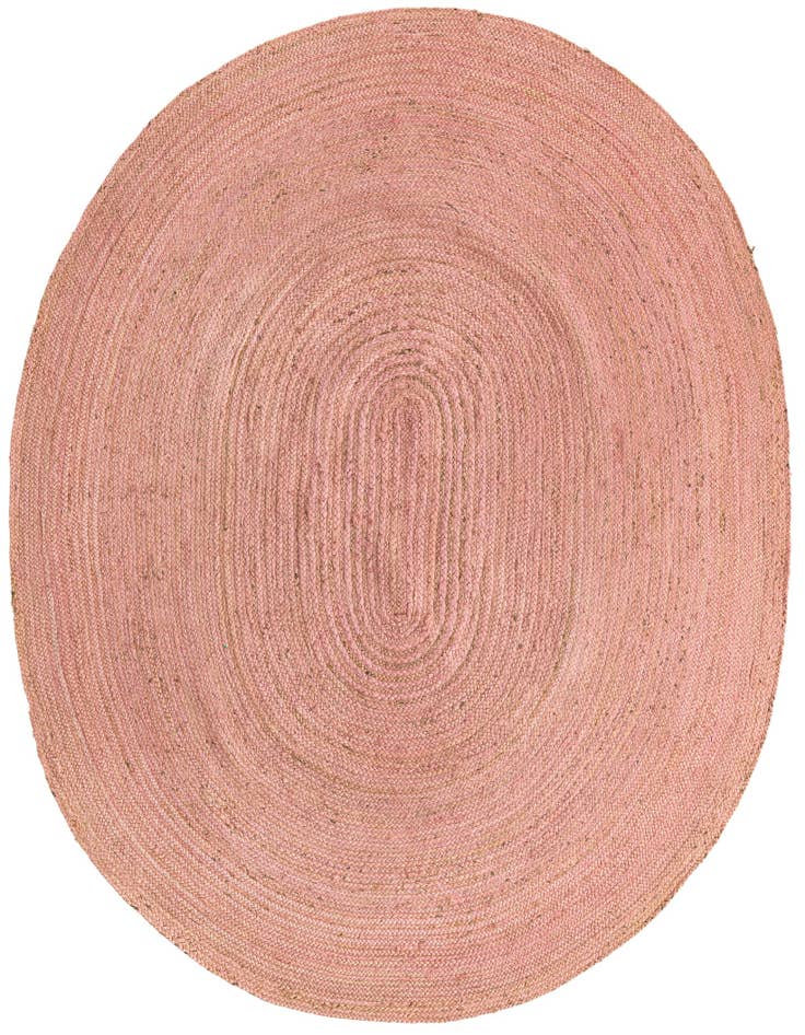 Detail image of 8' x 10'  Hand Braided Jute Oval Rug