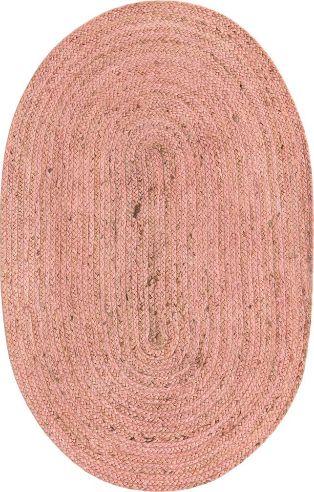 3' 3 x 5' 1 Handmade Braided Jute Oval Rug